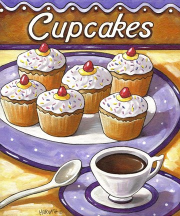 Framed Cupcakes Print
