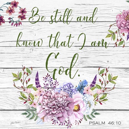 Framed Garden Florals Bible Verse - A Print
