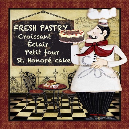Framed Bistro Chef - B Print