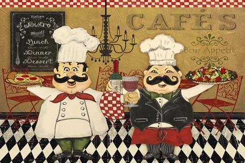Framed Italian Chefs - B Print