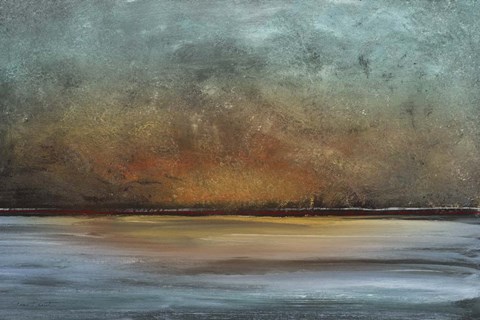 Framed Soothing Sunset Landscape Print