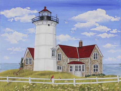 Framed Summer Lighthouse C Print