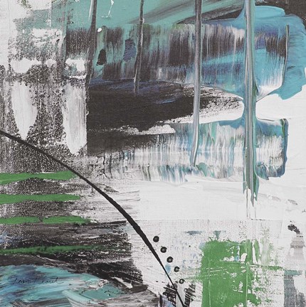 Framed Moody Blues Abstract B Print