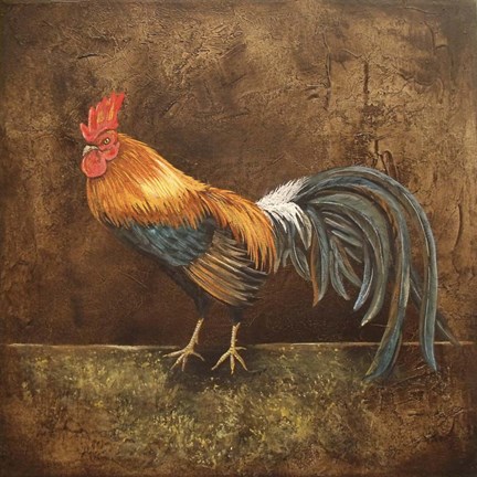 Framed Royale Rooster Print