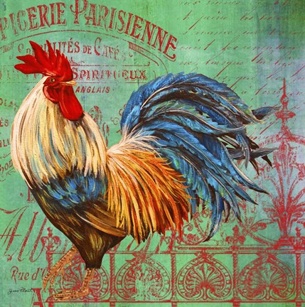 Framed Le Rooster - B Print