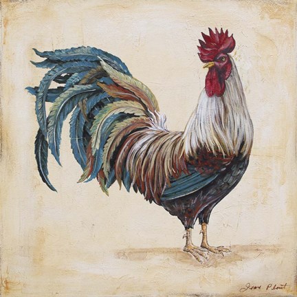 Framed Rooster - F Print