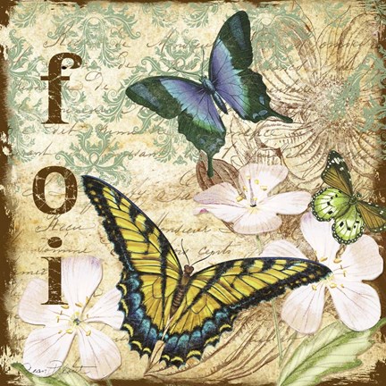 Framed Inspirational Butterflies 2 Print