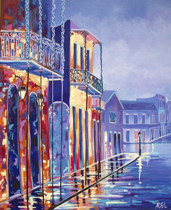 Framed Toulouse and Bourbon St Print