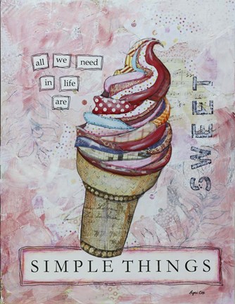 Framed Simple things Print
