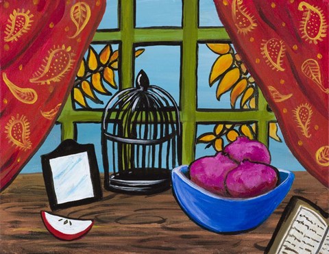 Framed Empty Desk Cage Print