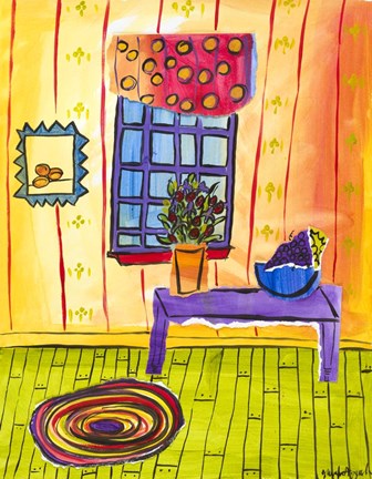 Framed Polkadot Valance Print