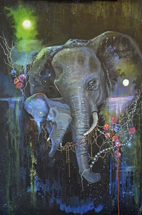 Framed Elephant Bond Print
