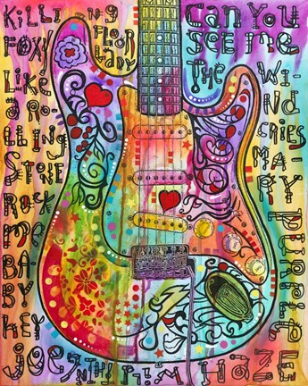 Framed Jimmies Guitar Print