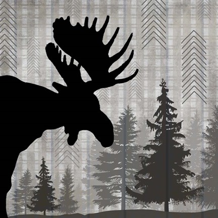 Framed Blue Bear Lodge Sign 4 Print