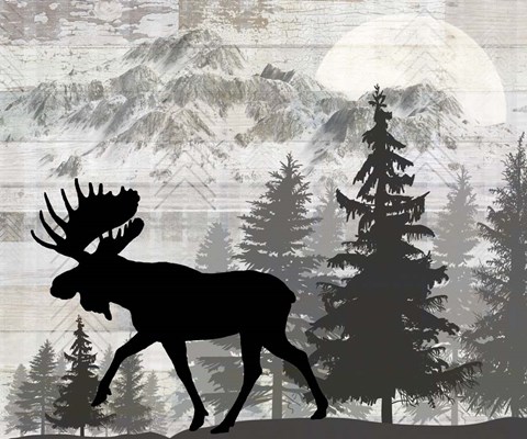 Framed Blue Bear Lodge Sign 11 Print