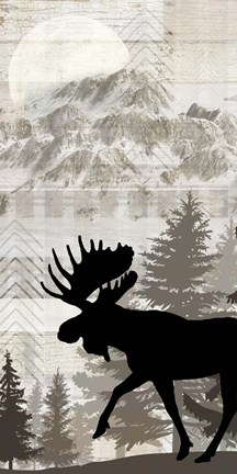 Framed Blue Bear Lodge Sign 17 Print