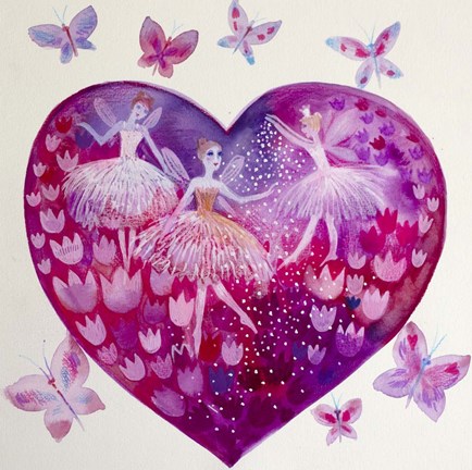 Framed Heart Ballet Print