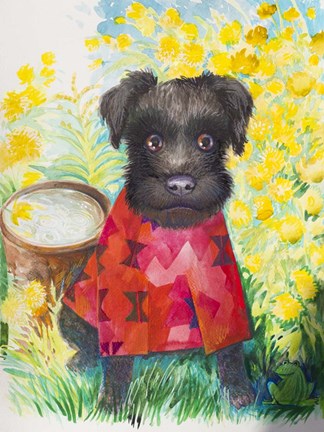 Framed Zverg Schnauzer Dog Print