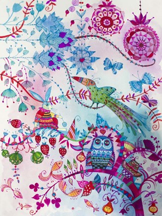 Framed Crazy Garden Print