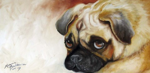Framed Cutie Pie Pug Print