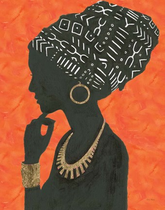 Framed Graceful Majesty II Orange Print