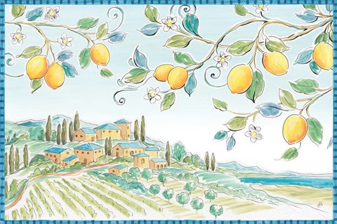 Framed Mediterranean Breeze I Print