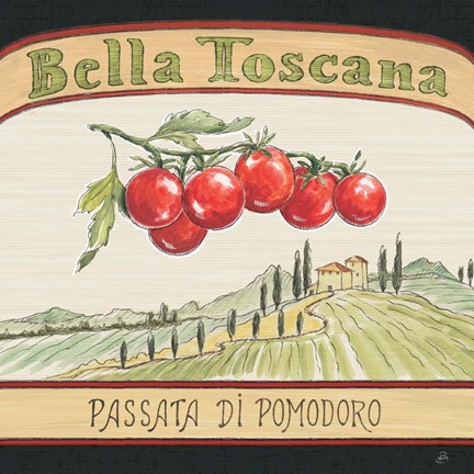 Framed Tuscan Flavor V Print