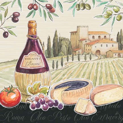 Framed Tuscan Flavor II Print
