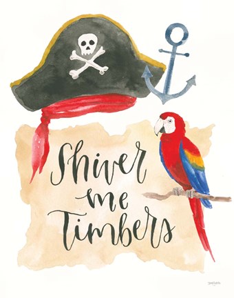 Framed Pirates III on White Print