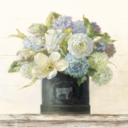 Framed Tulips in Hatbox Shiplap Print