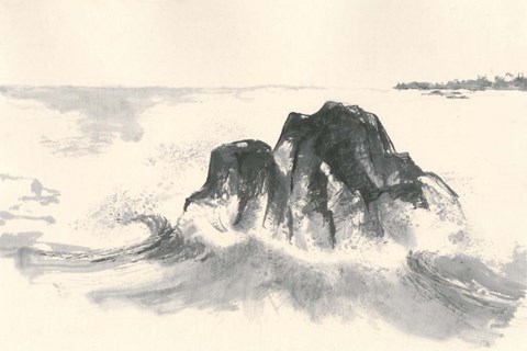 Framed Ocean Waves Print