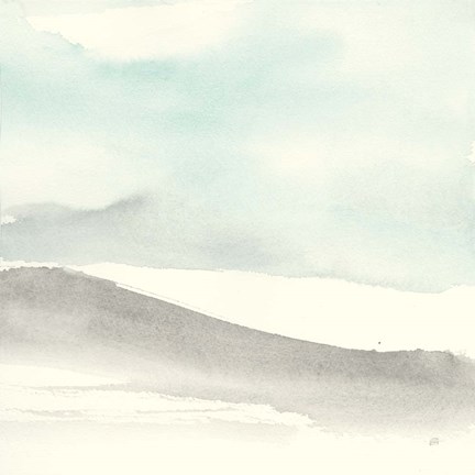 Framed Teal Sky I Print