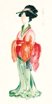 Framed Geisha I Bright Crop Print