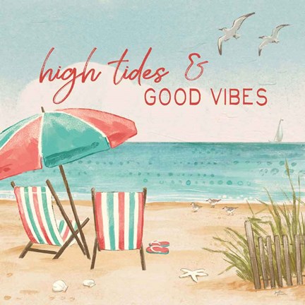 Framed Beach Time II Print