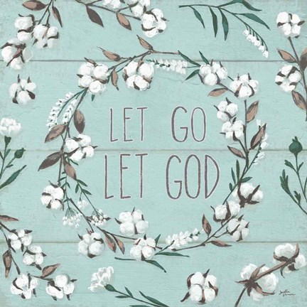 Framed Blessed VII Mint Let Go Let God Print