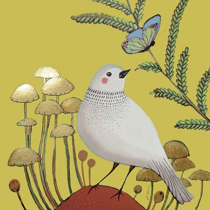 Framed Le Petit Sentier Jaune Bebe Print