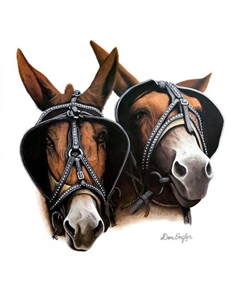 Framed Grandpa's Mules Print