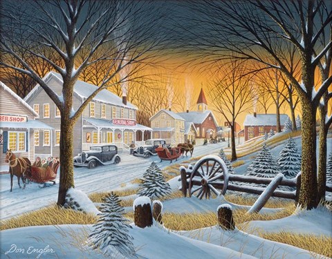 Framed Saturday Night Downtown Print