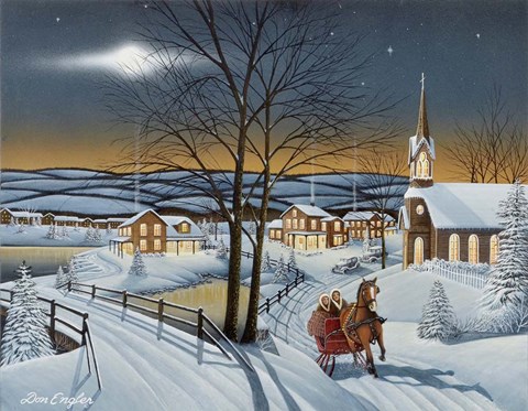 Framed Winter in the Country Print