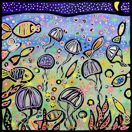 Framed La Danza Delle Meduse Print