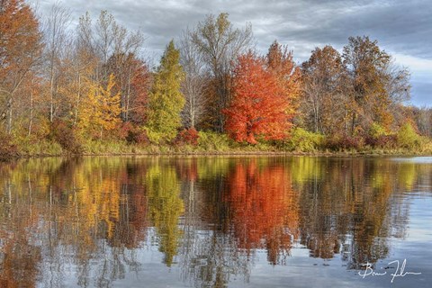 Framed Colors On The Lake Print