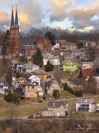 Framed Hillside Homes Print