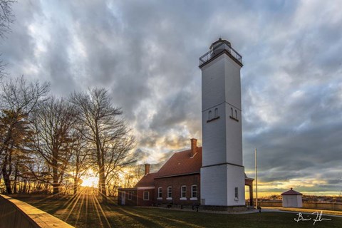 Framed Presque Isle Lighthouse Print