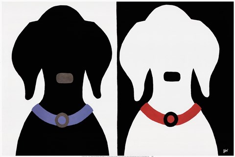 Framed Black And White Double Header Print