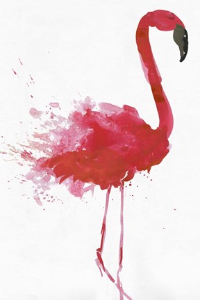Framed Flamingo Portrait II Print