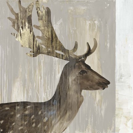 Framed Stag III Print