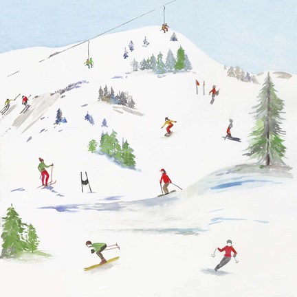 Framed Blue Mountain I Print