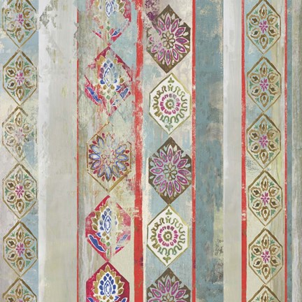 Framed Painted Wood II Print