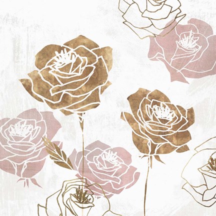 Framed Rose Garden II Print