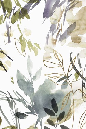 Framed Flourishing Green II Print